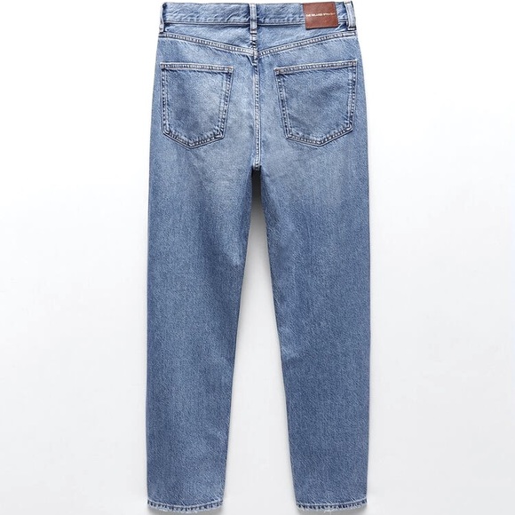 ZARA Premium Denim The Relaxed Straight Leg Jeans NWT Size 6 / 38 Air Bl… - Picture 10 of 16